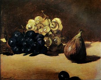 愛德華 馬奈 Still Life with Grapes and Figs